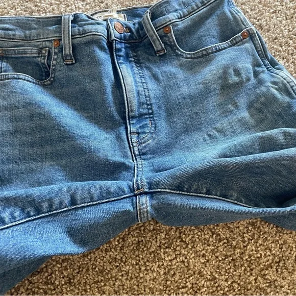 Madewell Stovepipe Jeans Women’s Size 29 Blue Medium Wash Cotton Stretch Pockets - Picture 13 of 16